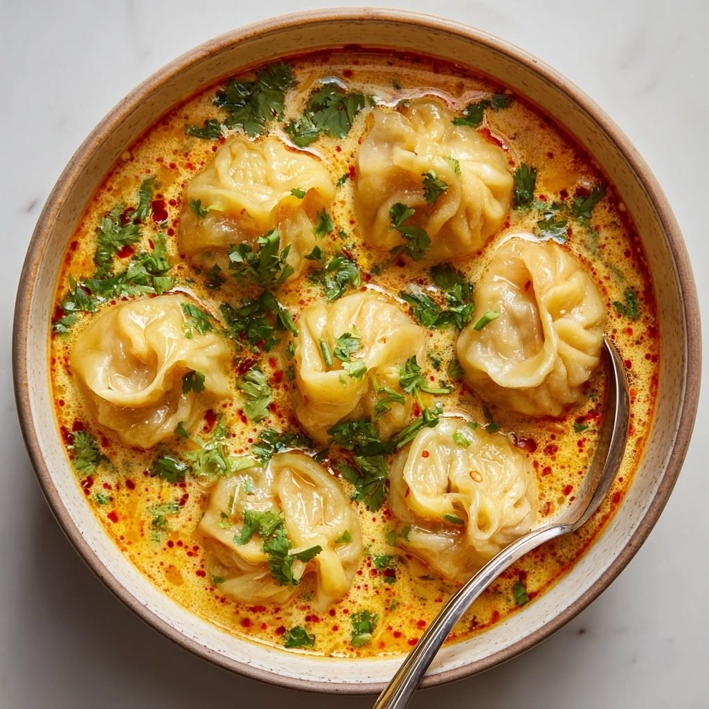Momo Jhol, dumplings en caldo especiado